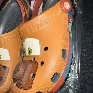 CROCS | Shoes | Crocs Brown Slippers With Playful Character  display picture 2
